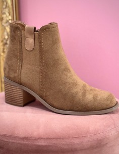 Bottines femme en suédine -...