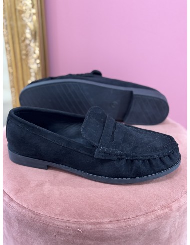 Mocassins confort femme effet daim -...