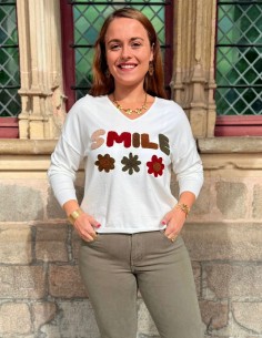 Pull léger femme smile avec...