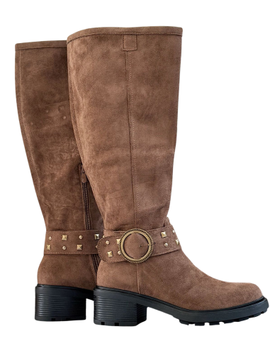 Bottes femme pour mollet large...