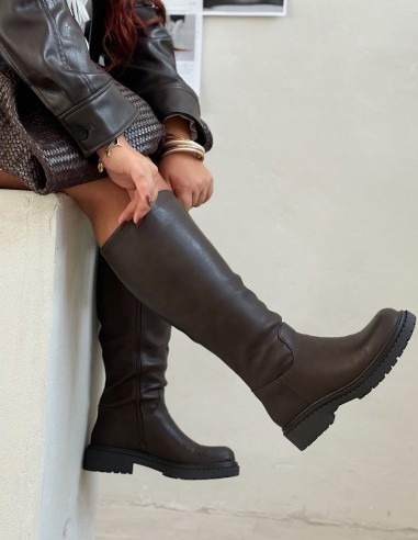 Bottes hautes style cavalier femme...