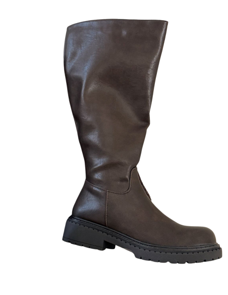 Bottes hautes style cavalier femme pour mollets larges Carmelyna