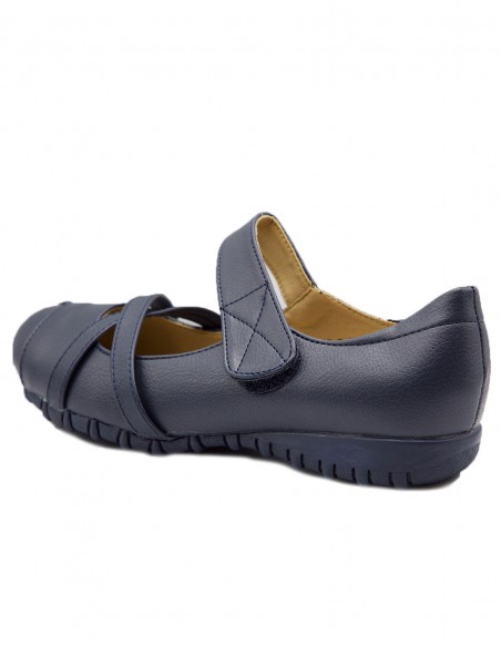 Chaussures Confort Femme Grande Pointure 41-44 style Ballerines Confortables orthopédiques semelle Cuir