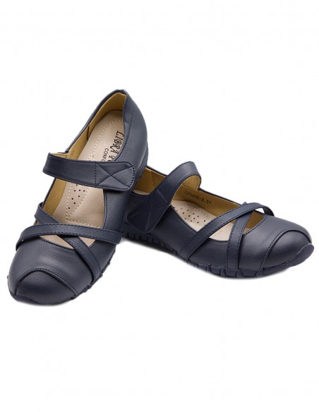 Chaussures Confort Femme Grande Pointure 41-44 style Ballerines Confortables orthopédiques semelle Cuir