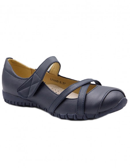 Chaussures Confort Femme Grande Pointure 41-44 style Ballerines Confortables orthopédiques semelle Cuir
