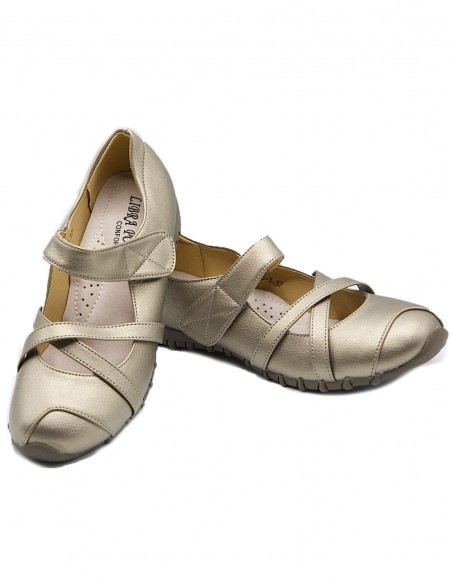 Chaussures Confort Femme Grande Pointure 41-44 style Ballerines Confortables orthopédiques semelle Cuir