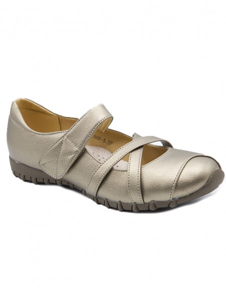 Chaussures Confort Femme Grande Pointure 41-44 style Ballerines Confortables orthopédiques semelle Cuir