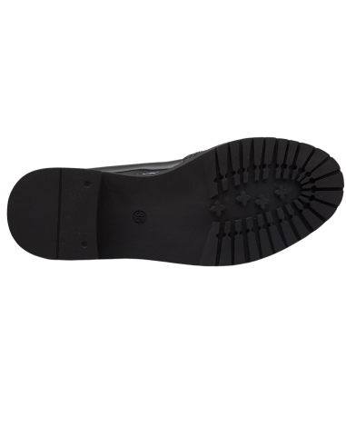 Derbies femme noires vernies -...