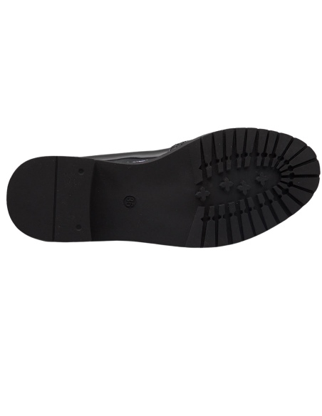 Derbies femme noires vernies - Chaussures Oxford élégantes, confortables et tendance