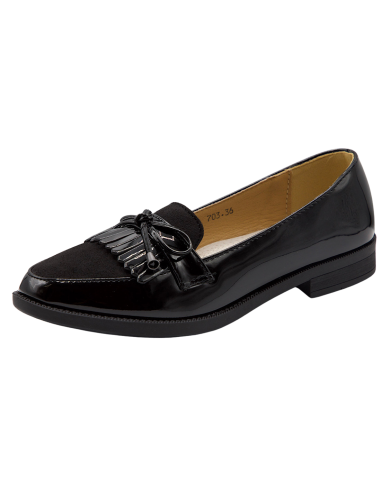 Mocassins Femme en Simili Cuir Verni...