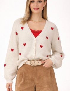 Gilet en maille à coeur -... 2