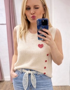 Pull sans manche femme...