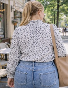 Blouse liberty femme marine... 2