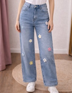 Jean large femme taille...