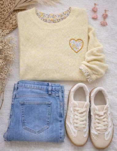 Pull mi-saison femme couleur pastel...