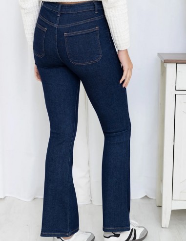 Jean bootcut taille haute femme en...