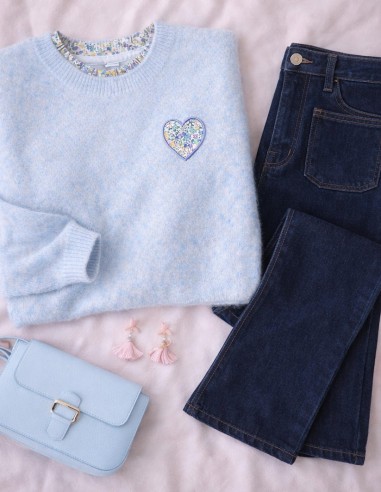 Jean bootcut taille haute femme en...