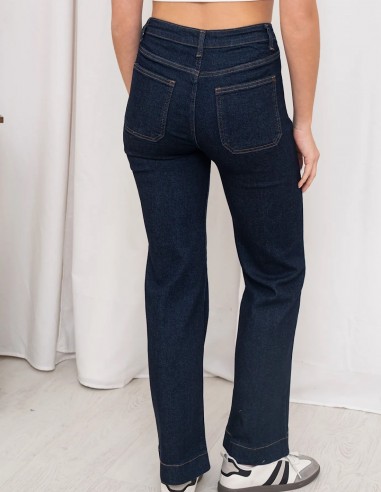 Jean femme taille haute coupe droite...