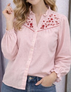 Chemise femme coton à... 2