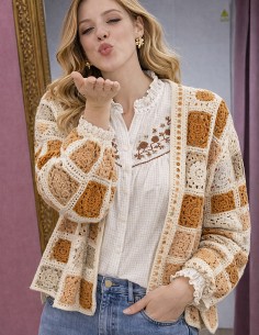 Gilet en crochet femme 100%... 2