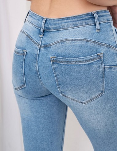 Jean femme bootcut bleu clair taille...