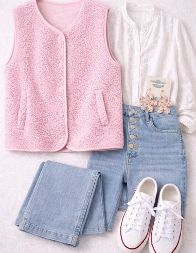 Gilet sans manche femme effet polaire...