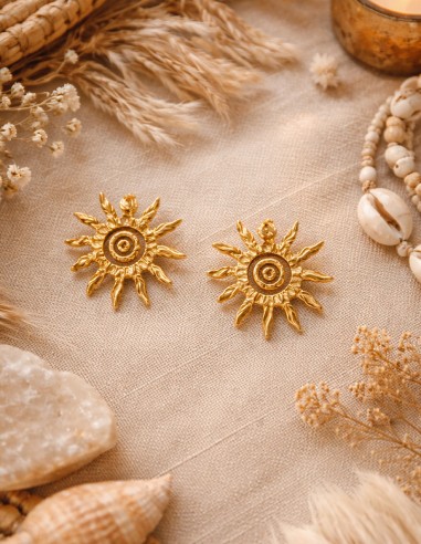 Boucles d'oreilles puces Soleil...