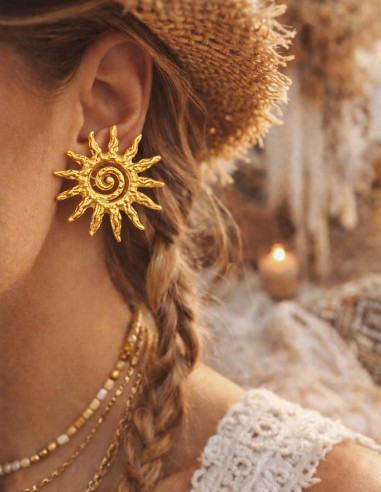 Boucles d'oreilles puces Soleil...