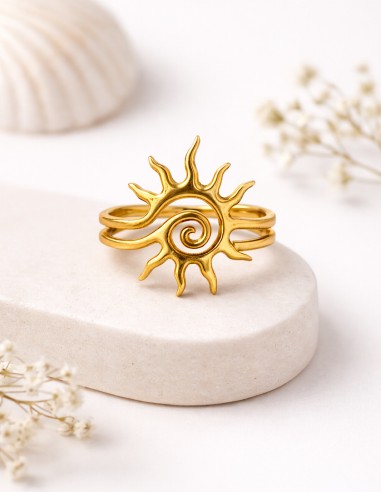 Bague soleil réglable en acier...