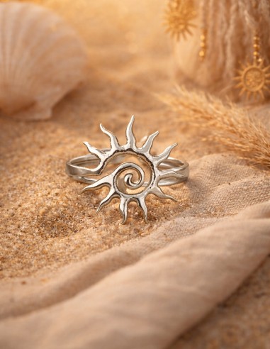 Bague soleil réglable en acier...