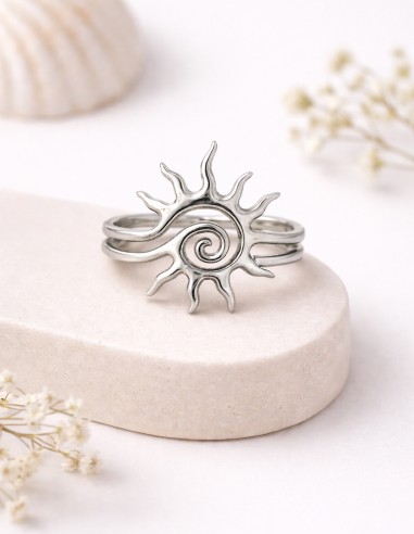 Bague soleil réglable en acier...