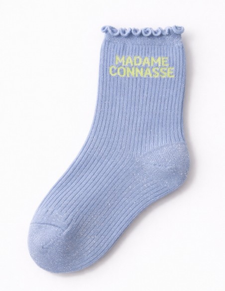 Chaussettes pailletées femme en coton message humour - Idée cadeau drôle 36 - 40