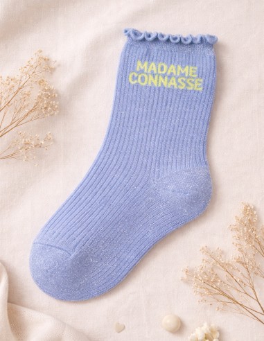 Chaussettes pailletées femme en coton...