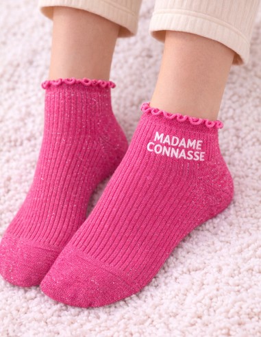 Chaussettes pailletées femme en coton...
