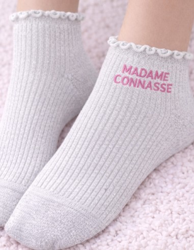 Chaussettes pailletées femme en coton...