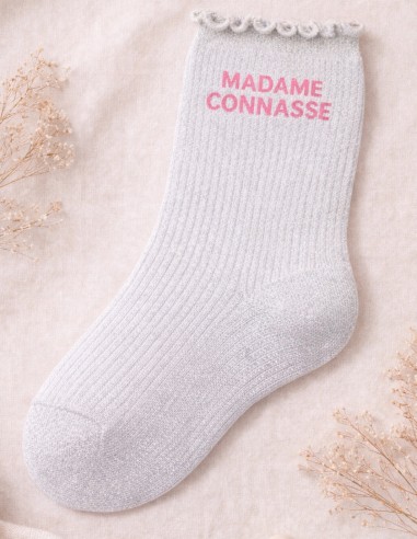 Chaussettes pailletées femme en coton...