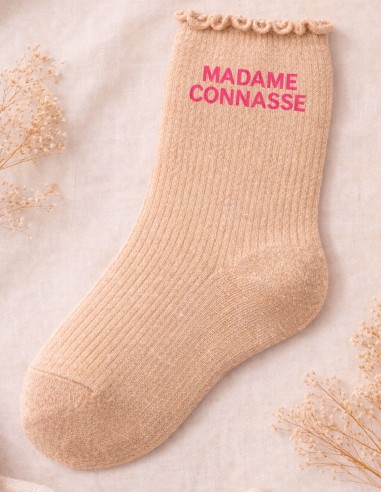 Chaussettes pailletées femme en coton...