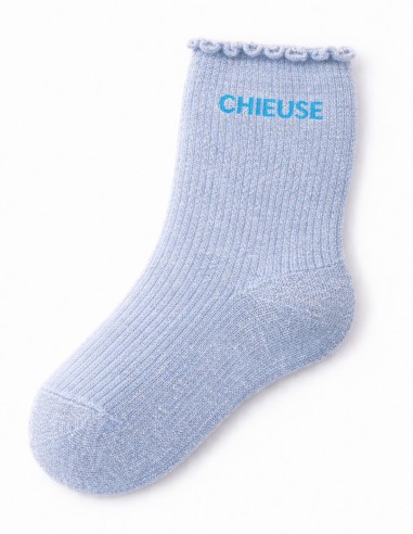 Chaussettes pailletées femme en coton...