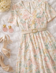 Robe midi fleurie pastel... 2