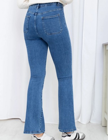 Jean bootcut taille haute femme en...