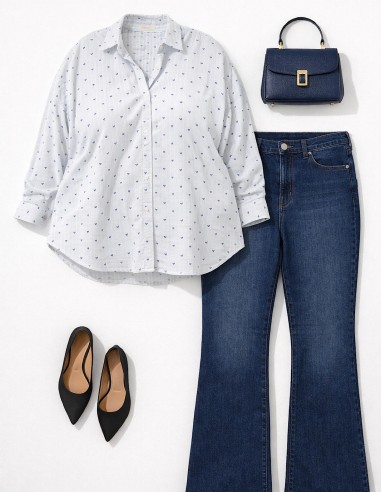 Chemise Grande Taille femme en coton...