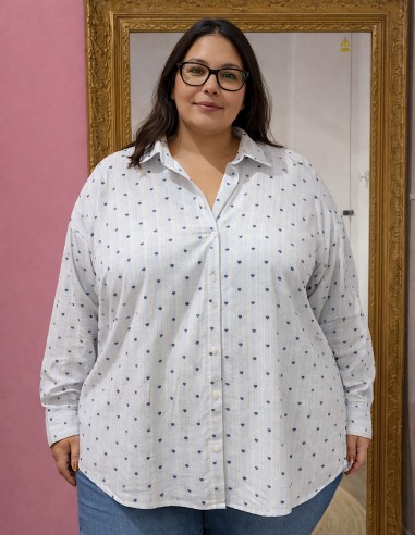 Chemise Grande Taille femme en coton...