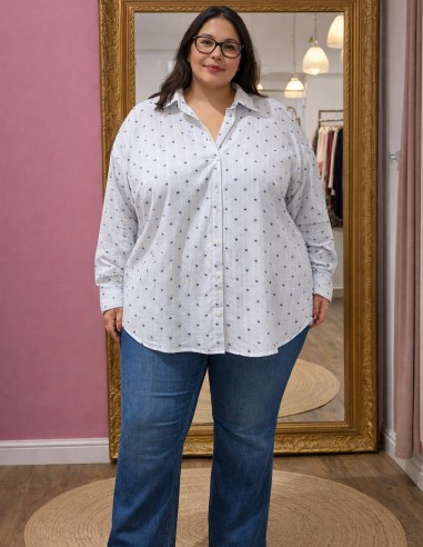 Chemise Grande Taille femme en coton...