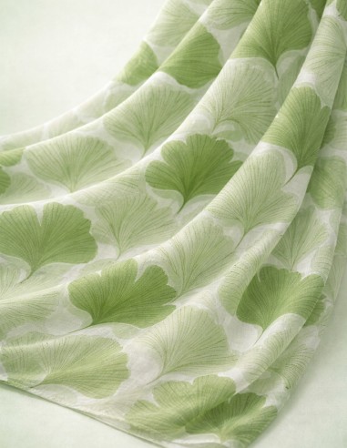 Foulard Femme Motif Ginkgo - Echarpe...