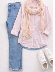 Jean droit grande taille bleu clair taille haute stretch porté de face du 44 au 54 2