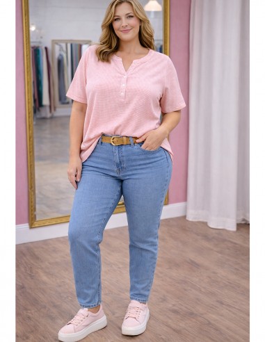 Top Rose Poudré Grande Taille Femme...