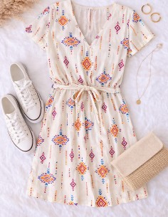 Robe Courte en Coton... 2