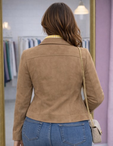 Perfecto Femme Suédine Coupe Courte -...