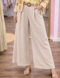 Pantalon Large Femme Fluide...