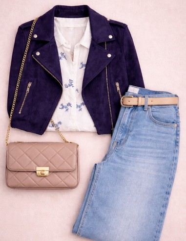 look casual chic avec chemise brodée en coton et jean évasé bootcut